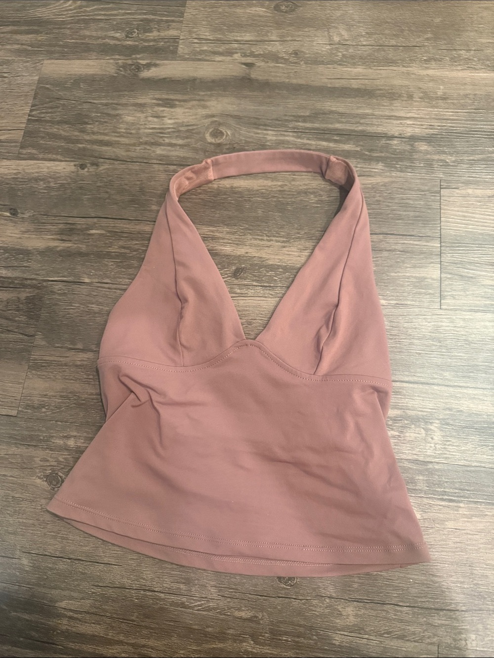 Free People Mauve Halter V-Neck Tank